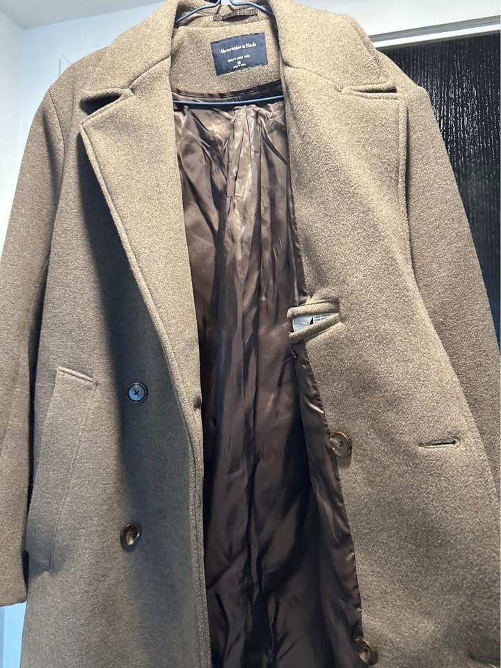 Double-Breasted Wool-Blend Coat - photo 5