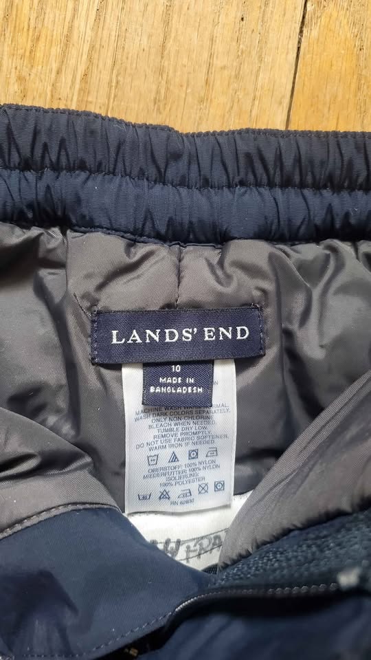 Lands End Snow Pants Kids Size 10 - Navy - photo 2