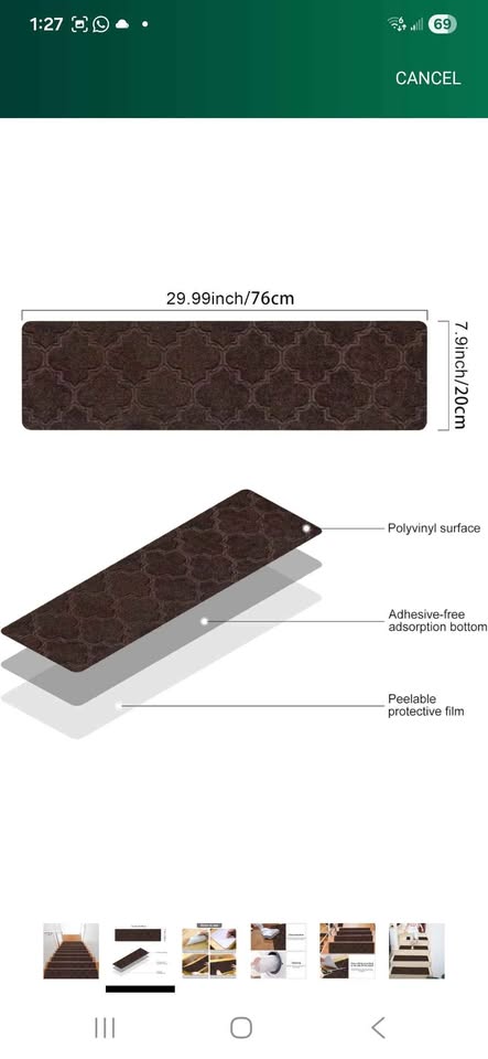 Stair Treads Non-Slip, 15PCS (29.9"*7.9") - photo 2