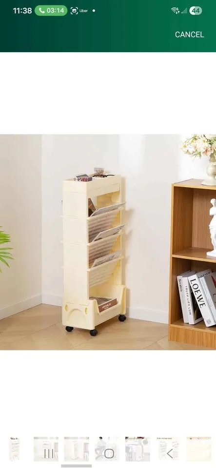 5 tier Rolling Utility Cart image indicator(6)