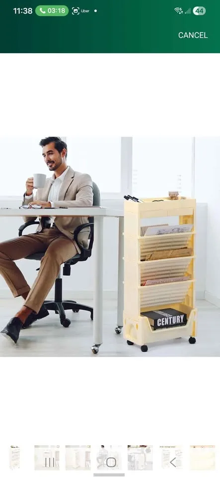 5 tier Rolling Utility Cart image indicator(7)