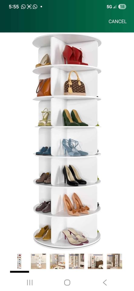 7 Tier Rotating Shoe Rack Tower BNIB - photo 2