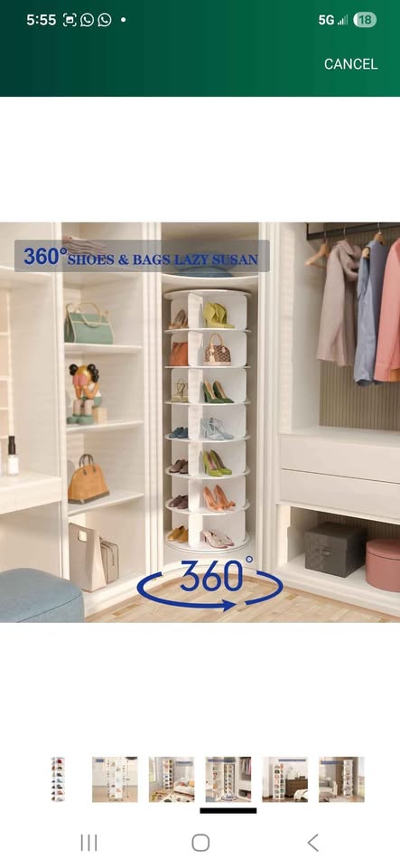 7 Tier Rotating Shoe Rack Tower BNIB - photo 5