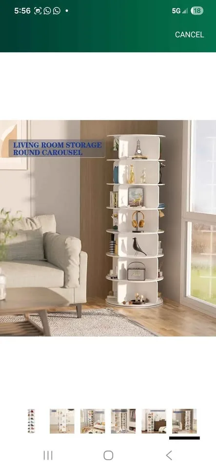 7 Tier Rotating Shoe Rack Tower BNIB image indicator(7)