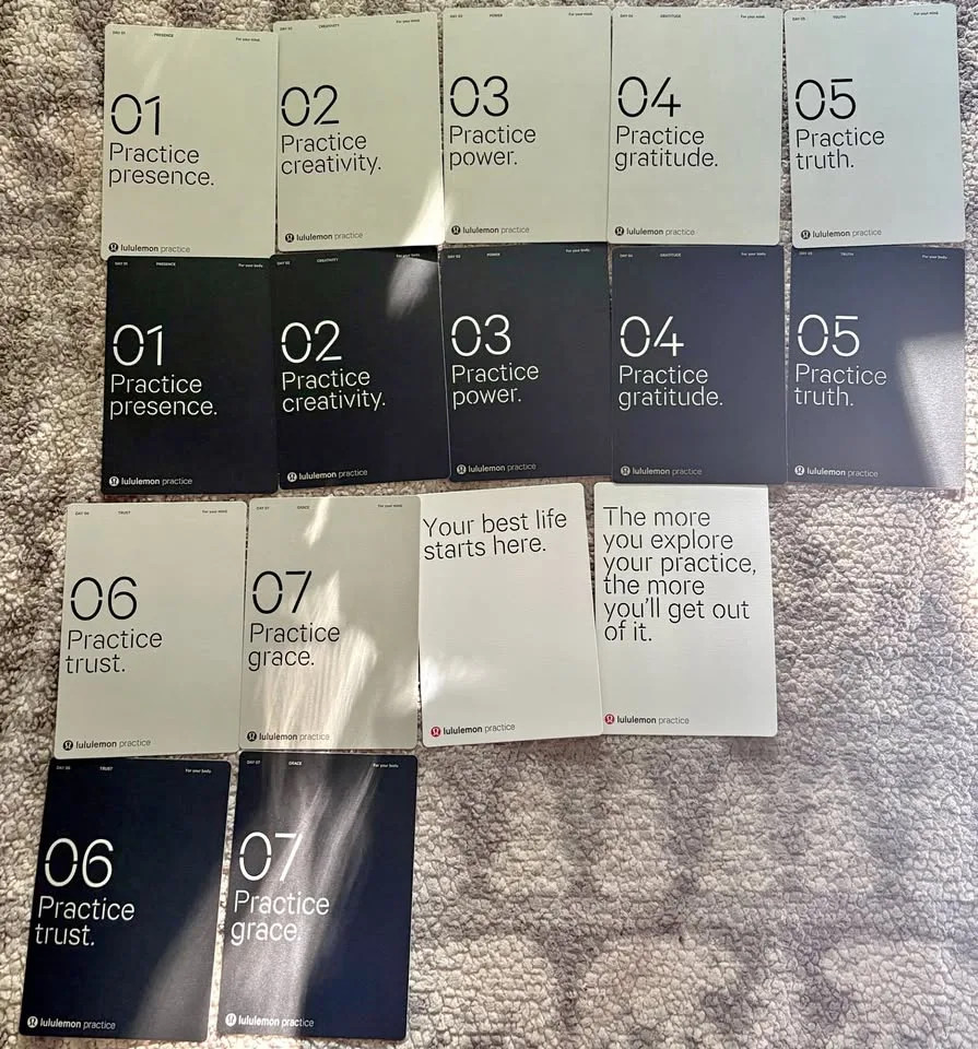 Lululemon Practice Cards (Mind/Body 7 days)
