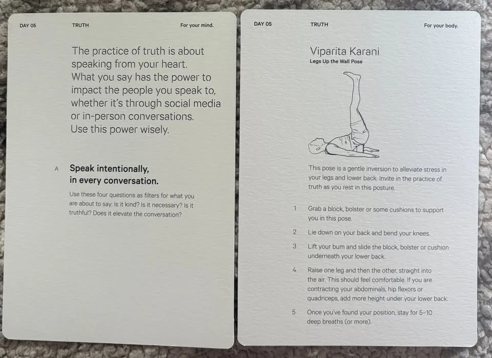 Lululemon Practice Cards (Mind/Body 7 days) image indicator(2)