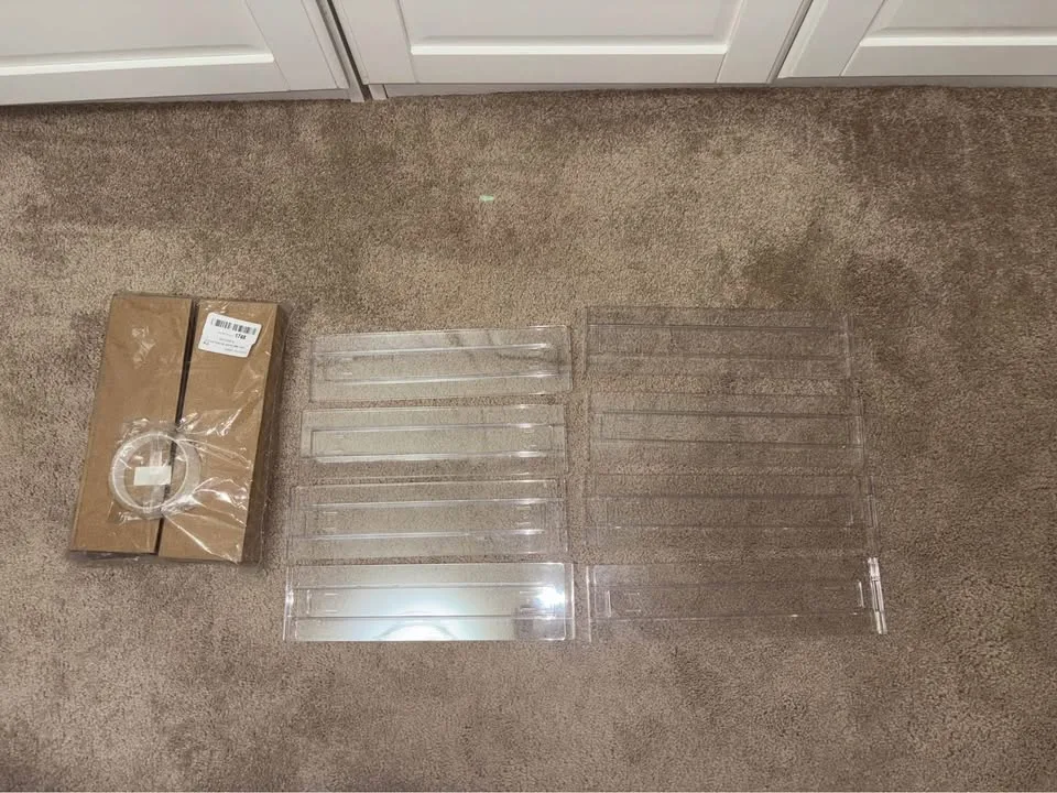 Set of 14 Acrylic Clear Drawer Dividers image indicator(2)