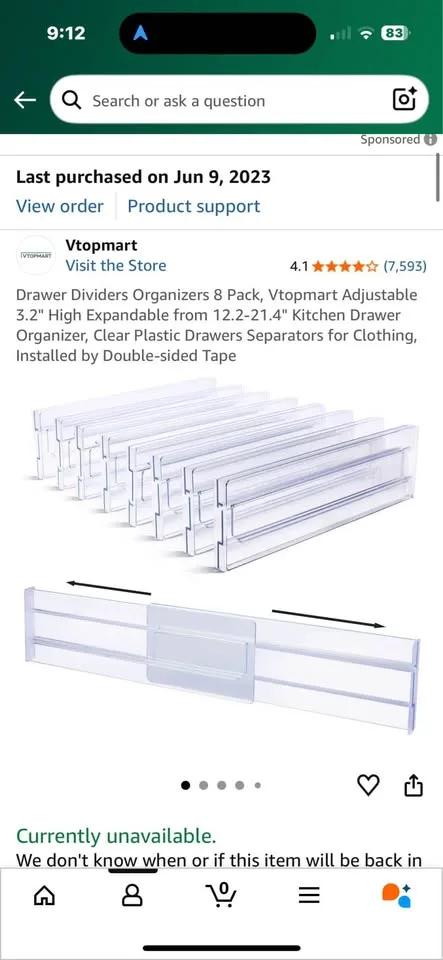 Set of 14 Acrylic Clear Drawer Dividers image indicator(6)