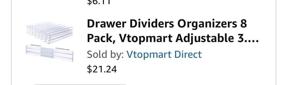 Set of 14 Acrylic Clear Drawer Dividers image indicator(7)