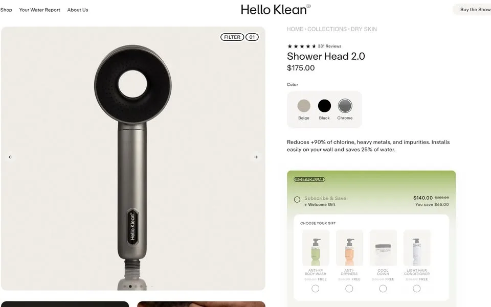 Hello Klean Shower Head/Filter image indicator(4)