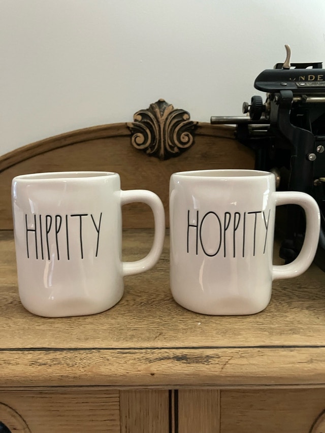 Rae Dunn Easter Hippity Hoppity Mugs