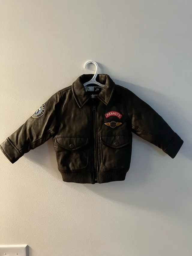 Gap Baby Peanuts Flight Jacket New Size 12-18 months