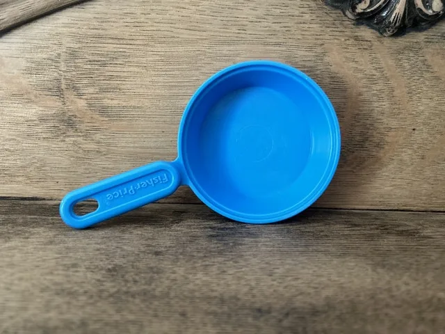 Vintage 1987 Fisher Price Fun With Food Frying Pan Blue