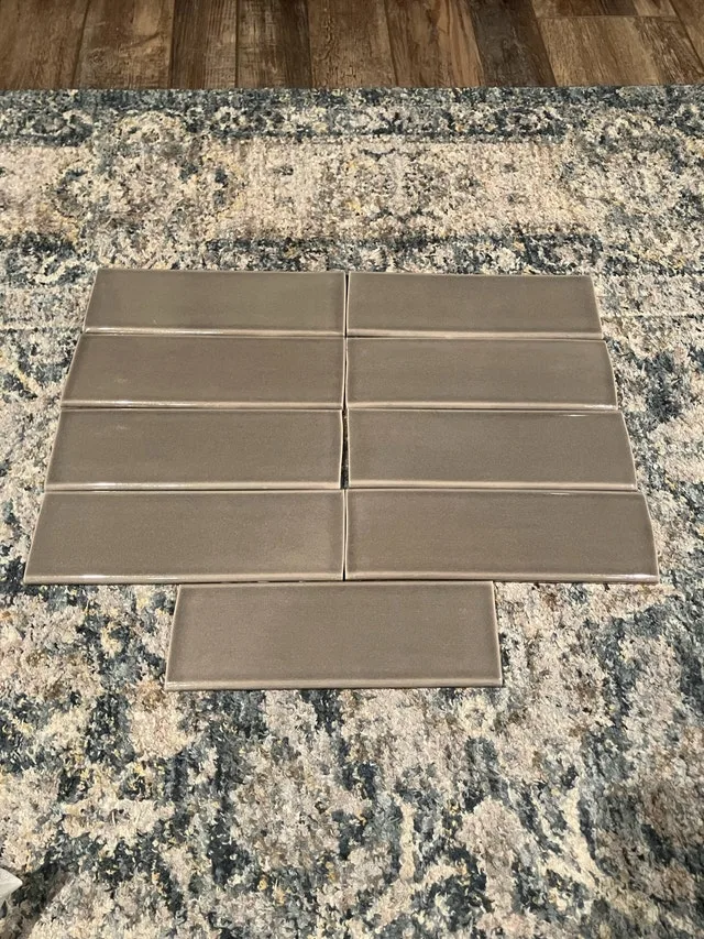Ames Buckingham 3 x 9 Tiles Ceramic - Pewter (9 total)
