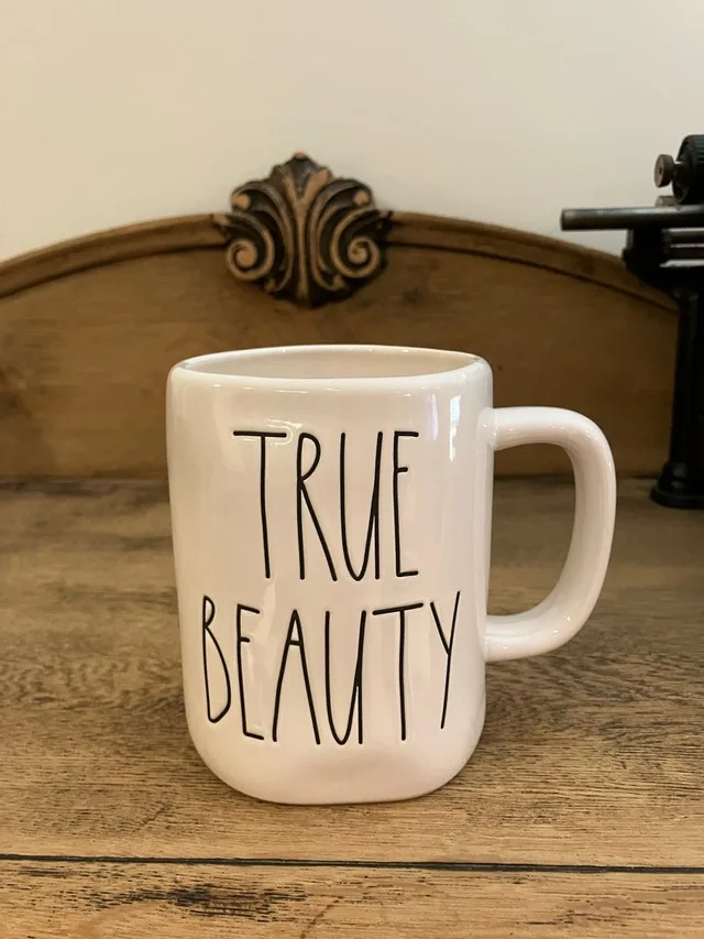 Rae Dunn Disney Beauty and the Beast True Beauty Mug