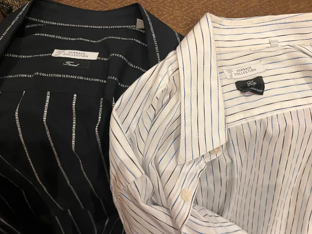 Men’s used Versace collection dress shirts size 39/15.5 image indicator(4)