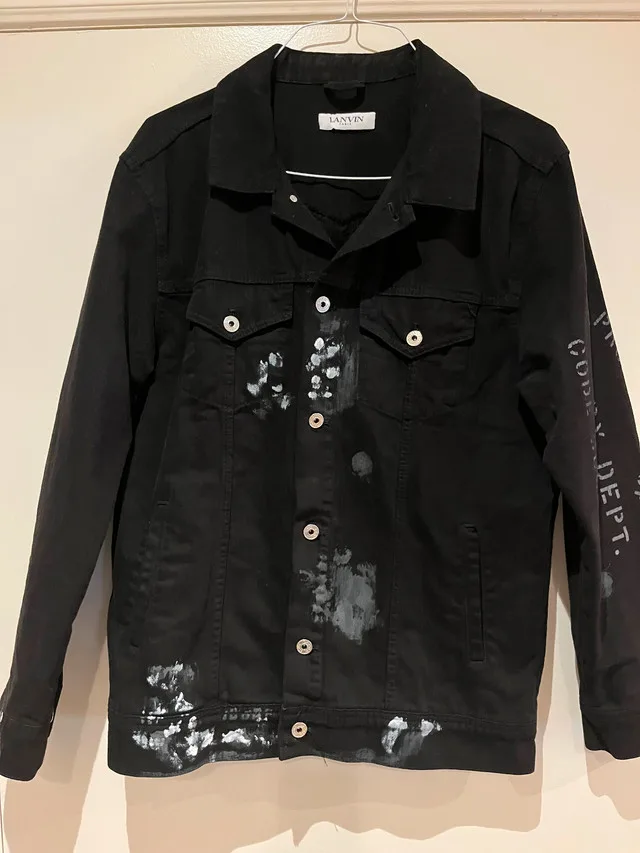 Men’s black Lanvin denim jacket size L thumbnail