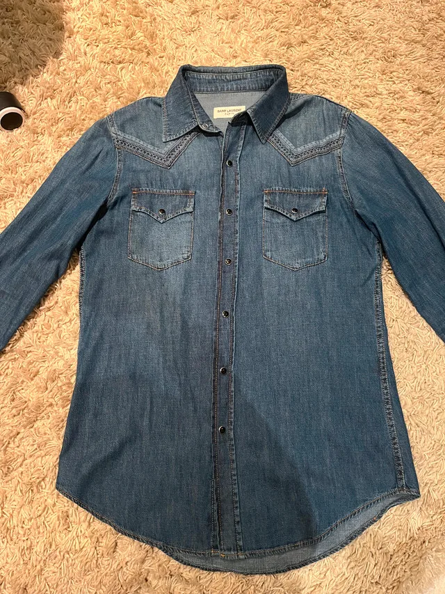 Men’s Saint Laurent denim shirt - size medium thumbnail