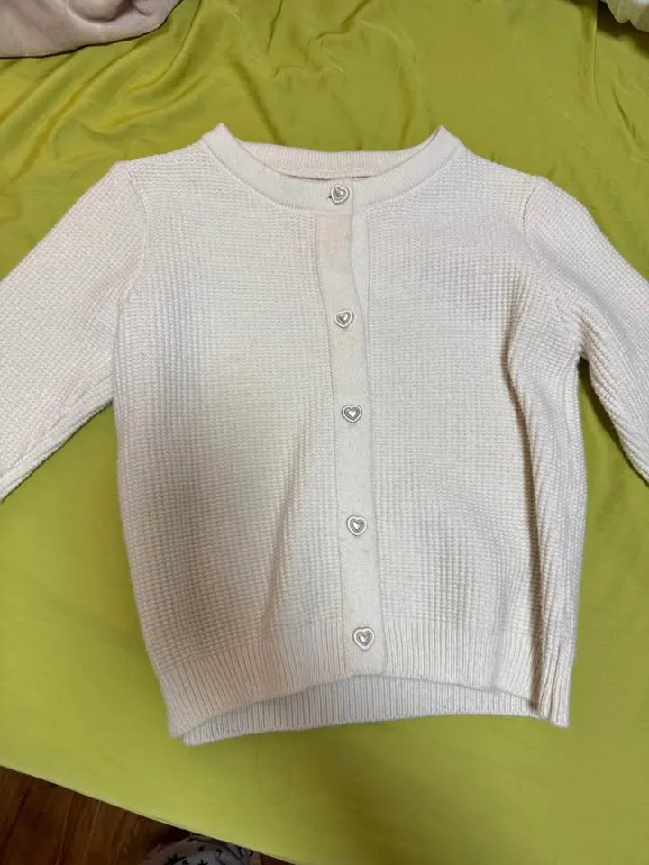 White cute button cardigan thumbnail