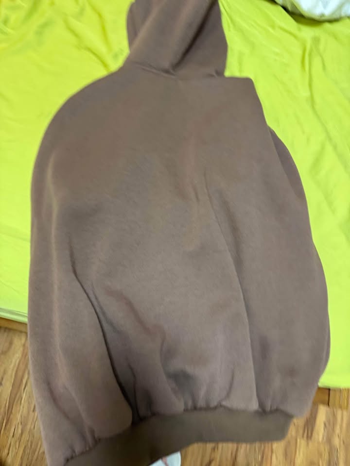 Brown oversized Zip-up Hoodie - photo 3