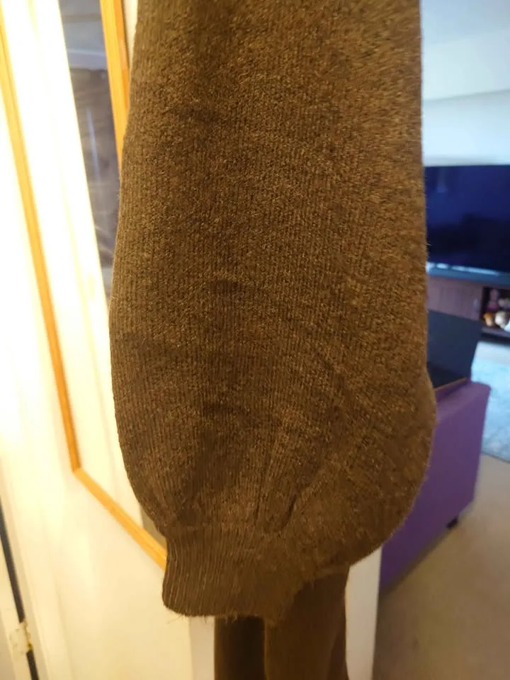 Y.A.S Women's Long Knit Brown Cardigan (Large Size) image indicator(4)