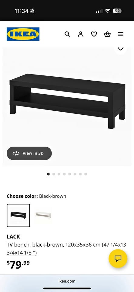 Ikea Lack TV stand (Black)