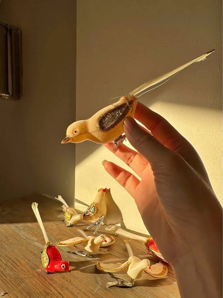 Vintage Clip-On Bird Christmas Ornaments (Set of 7) 🎄