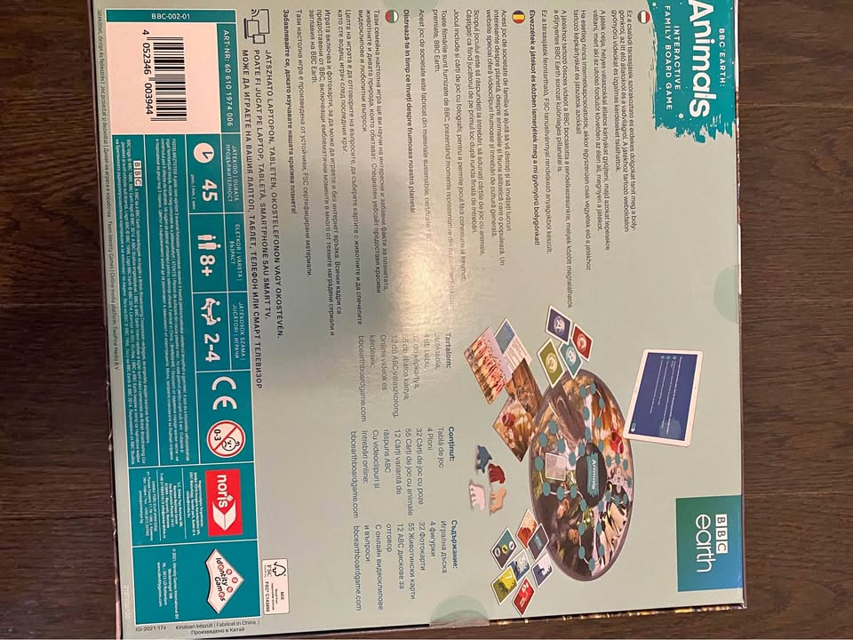 BBC Earth animals (interactive board game)