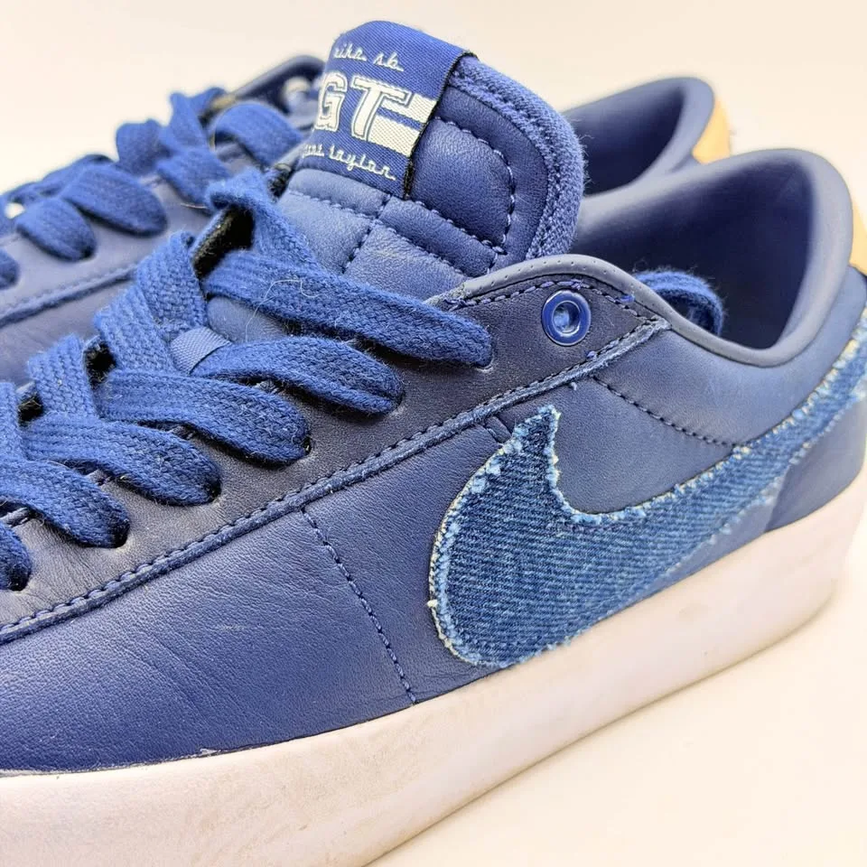 NIKE SB BLAZER LOW PRO GT PRM "DENIM SWOOSH" - Midnight Navy - 9 image indicator(6)