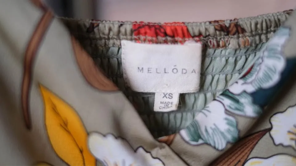 MELLODAY - Women’s XSMALL - Floral Maxi Dress - Red, White, Yell image indicator(2)