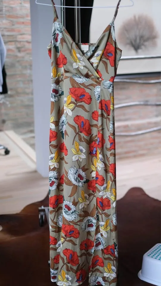 MELLODAY - Women’s XSMALL - Floral Maxi Dress - Red, White, Yell image indicator(3)