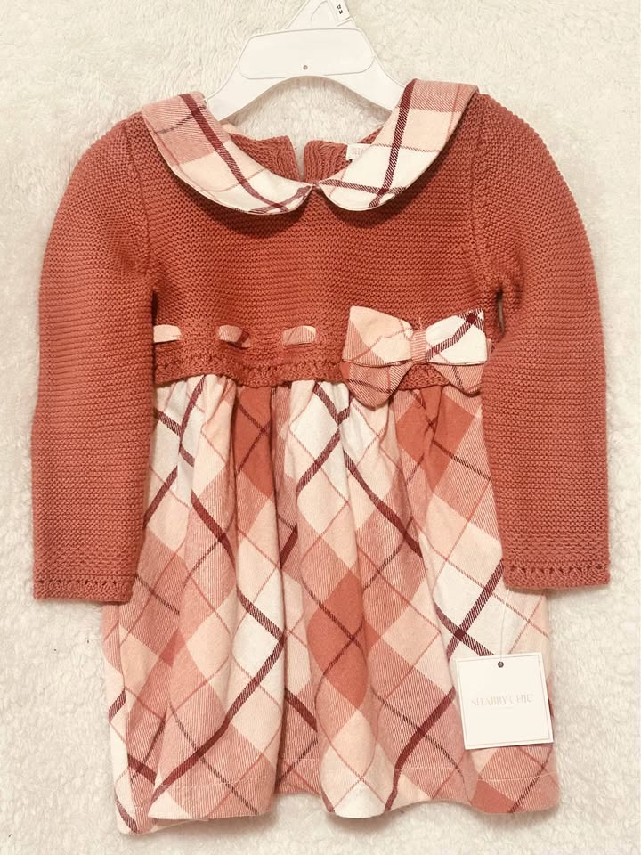 Shabby Chic Girl’s 2T/24 Months Holiday Pink Flannel  Dress - photo 2
