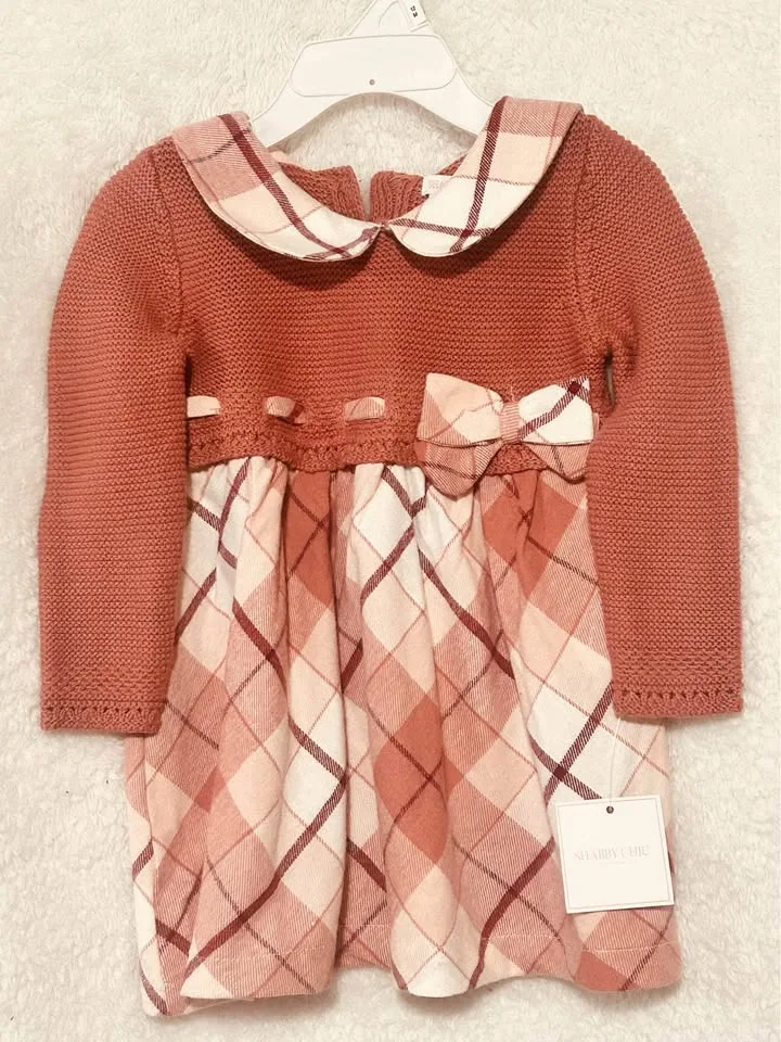 Shabby Chic Girl’s 2T/24 Months Holiday Pink Flannel  Dress image indicator(2)