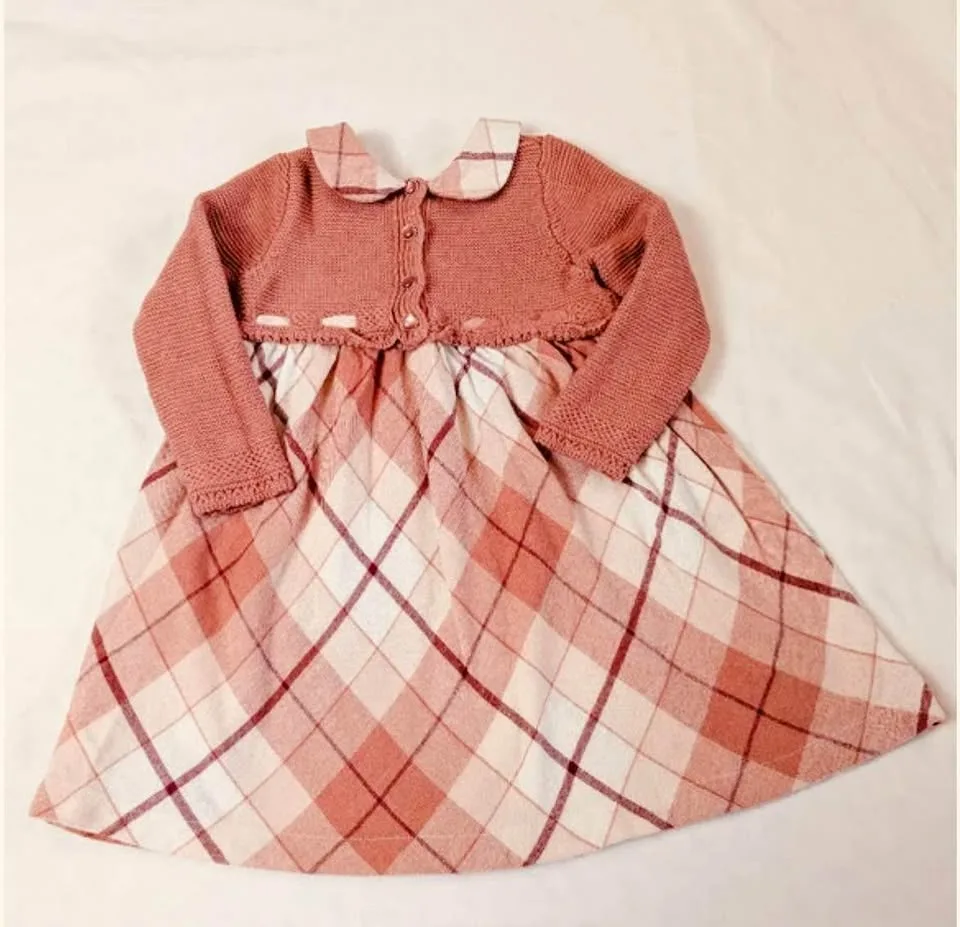 Shabby Chic Girl’s 2T/24 Months Holiday Pink Flannel  Dress image indicator(4)