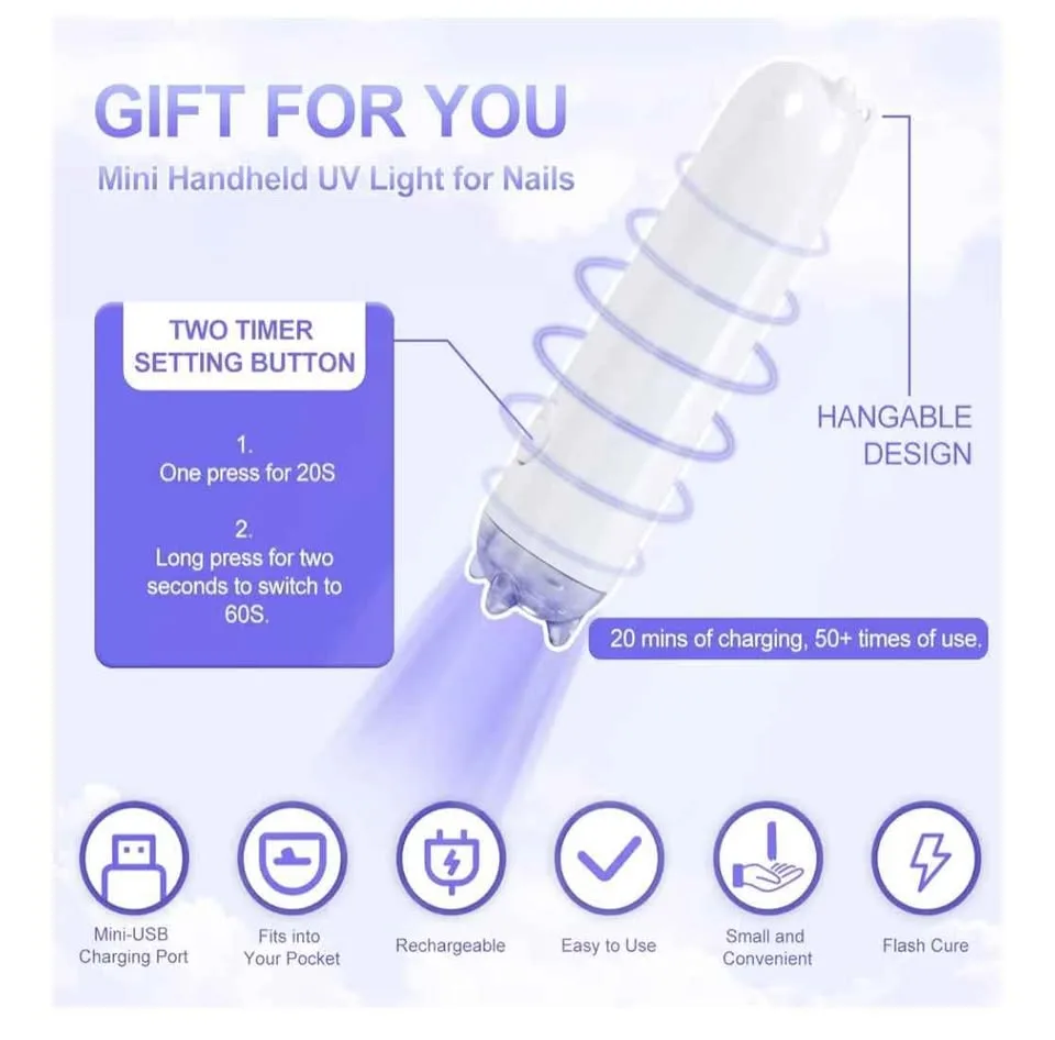 NXJ INFILILA Cordless Nail Lamp image indicator(4)
