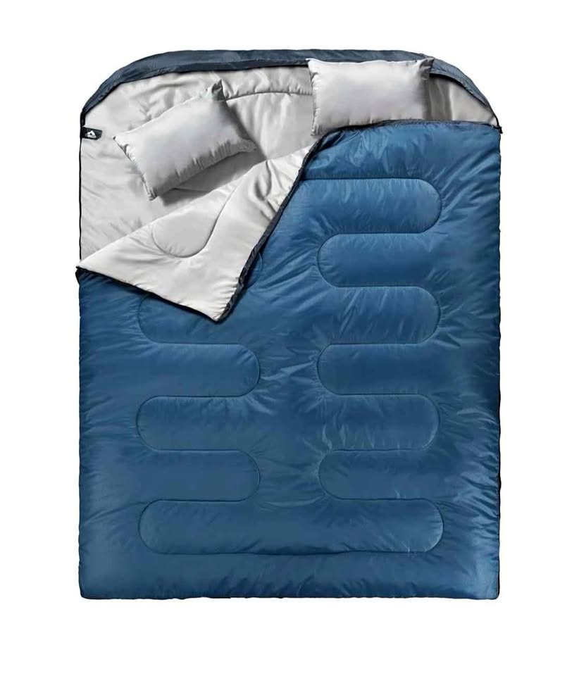 MEREZA Double Sleeping Bag with Pillow, XL Queen
