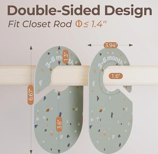 New~Baby Clothes Closet Dividers,Ds, NB to 2T(8 Pcs) - photo 2