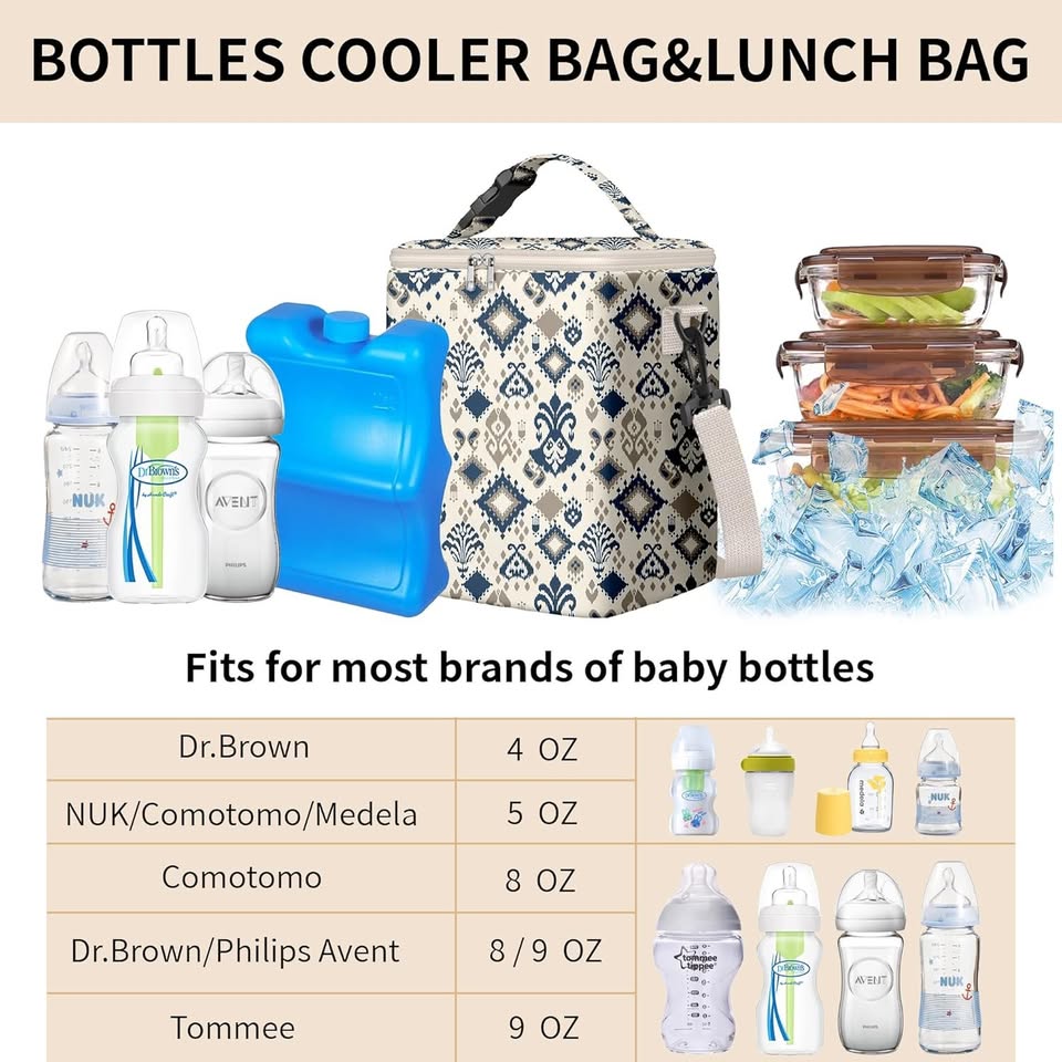 NEW~ Baby Bottle & Lunch Bag Cooler with Ice Pack, Insulated - photo 2