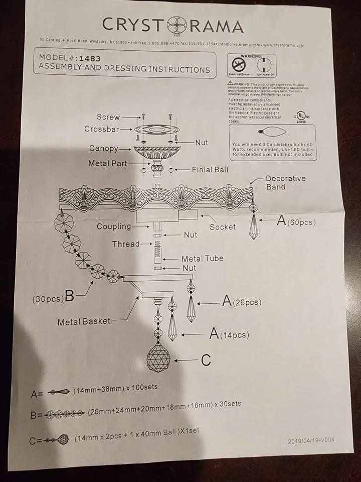 RARE Crystorama Brass 3-Light Semi-Flush Mount image indicator(2)