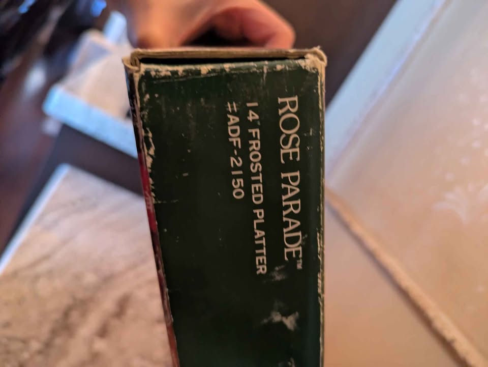 Vintage Rose Parade 14" Frosted Platter - Made in Japan - photo 2