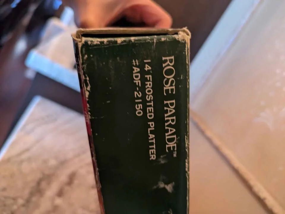 Vintage Rose Parade 14" Frosted Platter - Made in Japan image indicator(2)