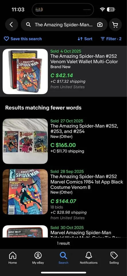 NWT Amazing Spider-Man #252 Wallet image indicator(9)