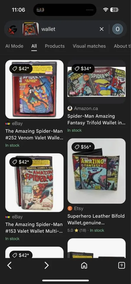 NWT Amazing Spider-Man #252 Wallet image indicator(10)