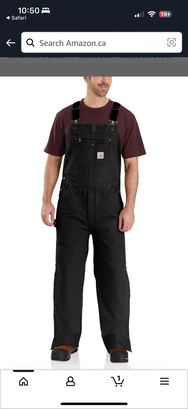 Carhartt Men’s Loose Fit Washed Duck Insulated