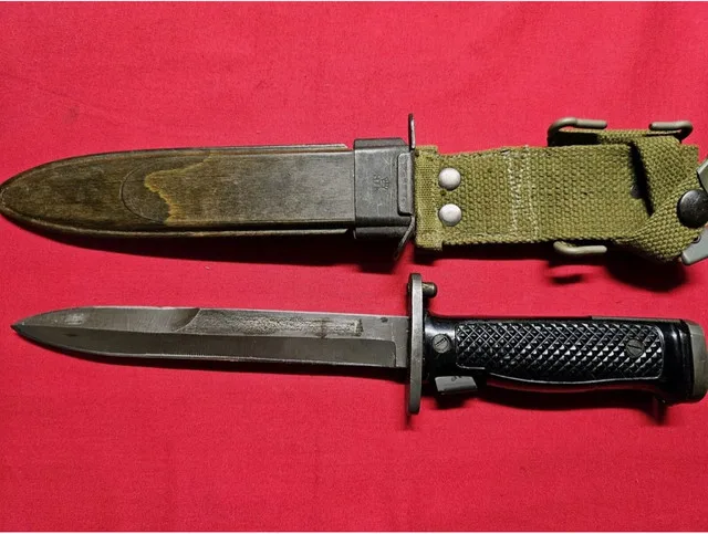 VINTAGE IMPERIAL US M5 BAYONET W/ HTK DANISH SHEATH US M1 GARAND