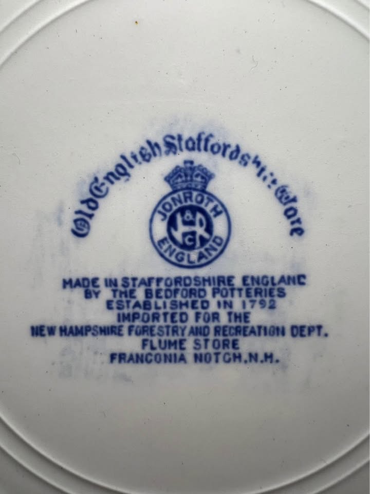 Old English Staffordshire Ware Plate - The Flume - photo 3