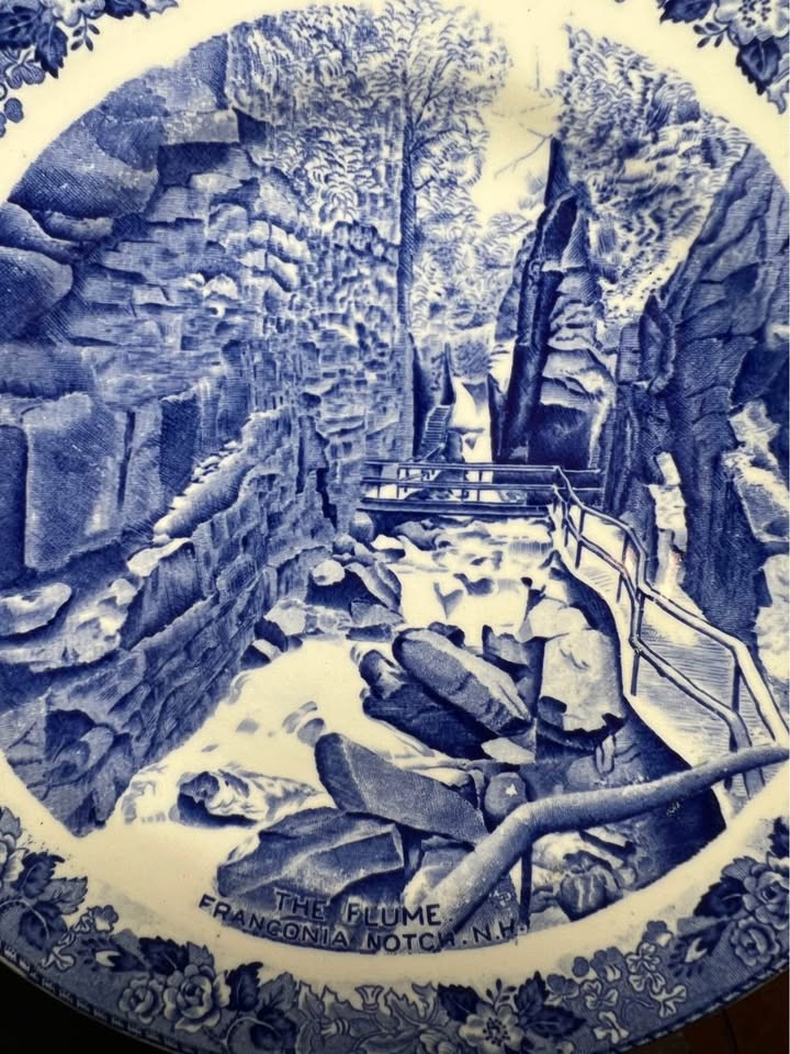 Old English Staffordshire Ware Plate - The Flume - photo 4