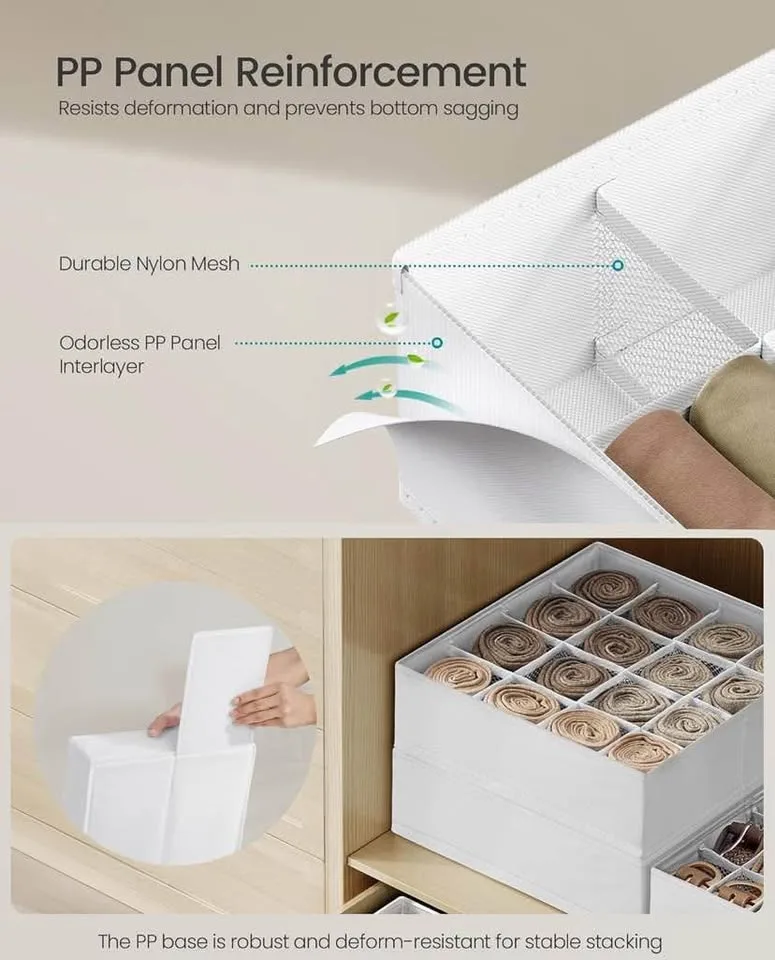 Brand New SONGMICS 4-Pack Drawer Organizers image indicator(4)