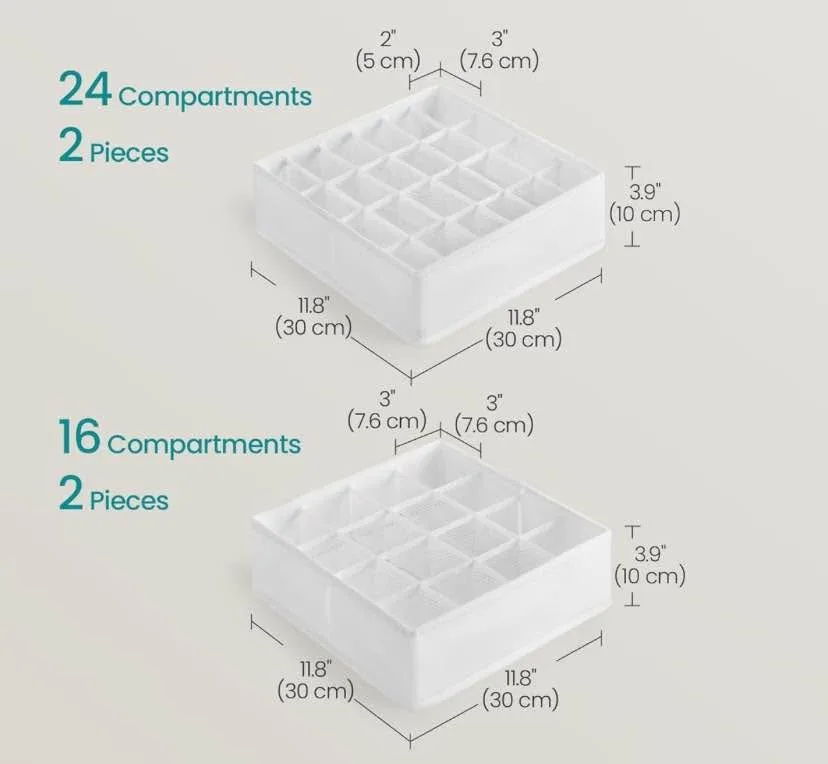 Brand New SONGMICS 4-Pack Drawer Organizers image indicator(5)