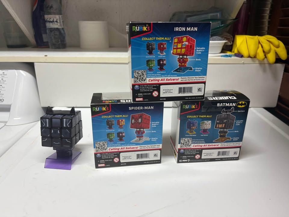 NIB RUBIK'S CUBE 3X3 SUPERHERO LOT of 4 (IRON MAN, SPIDER-MAN, B - photo 2